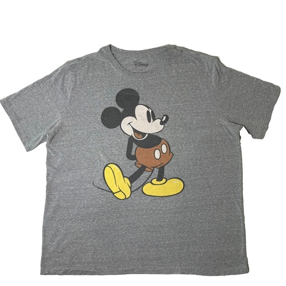 Disney Other - Disney Mickey Mouse Men's T Shirt 3XL Gray Graphic Short Sleeve Retro Tee
